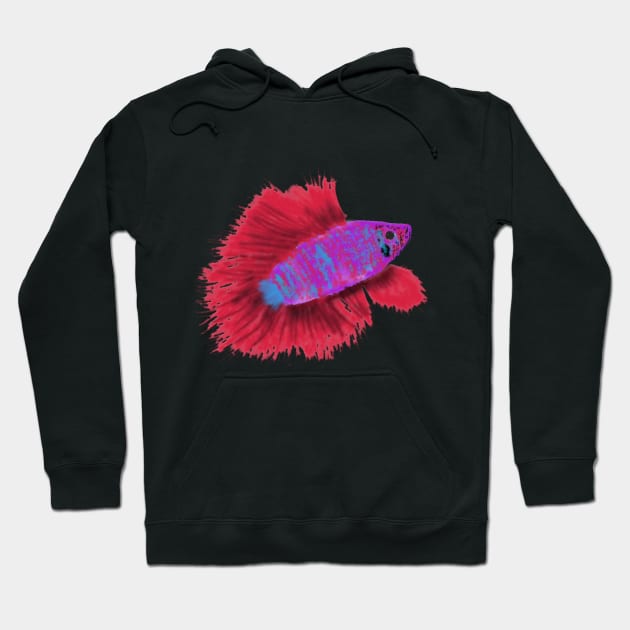 Siamese Fighting Fish Hoodie by DJDannerDesigns